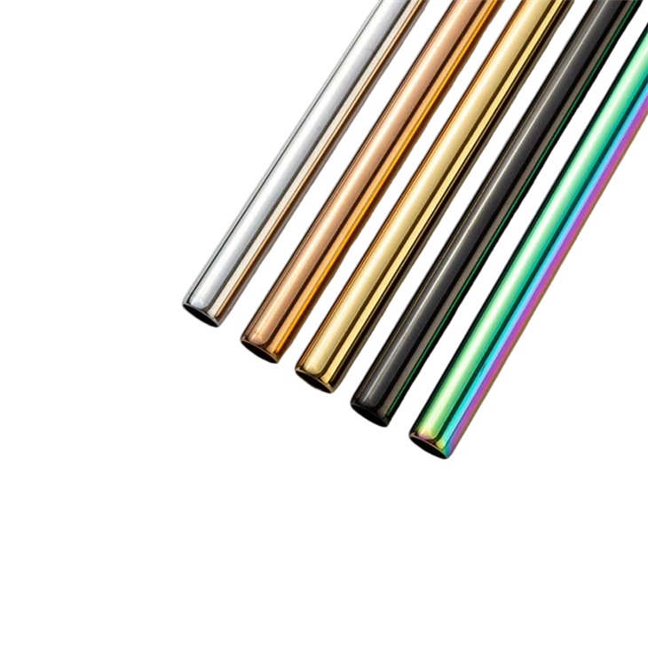 Nerūdijančio plieno metaliniai gėrimo šiaudeliai